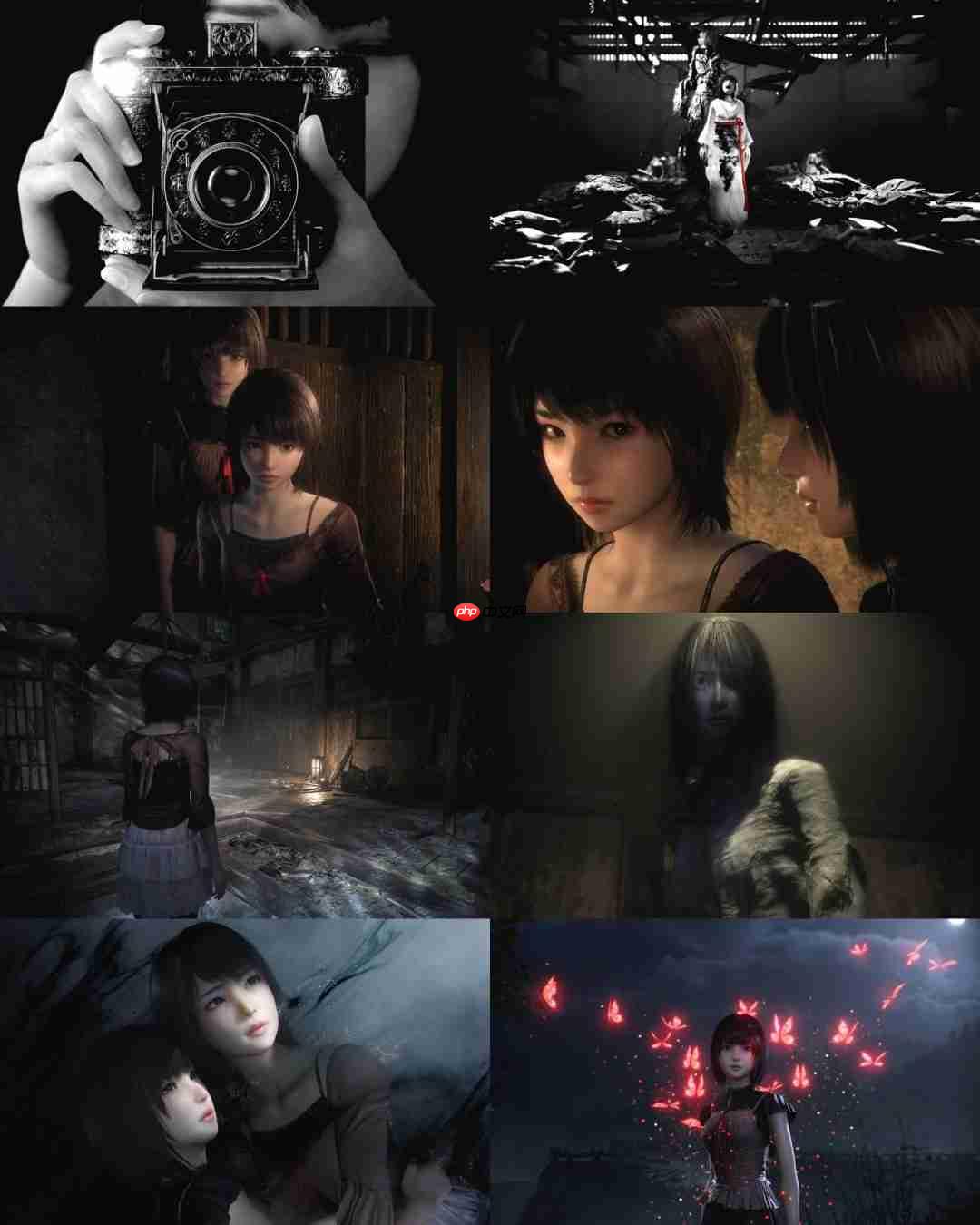 和风恐怖《零~红蝶~重制版》和之前版本画面对比