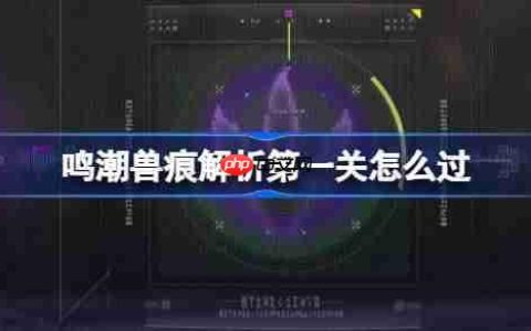鸣潮兽痕解析第一关怎么过-鸣潮兽痕解析第一关攻略