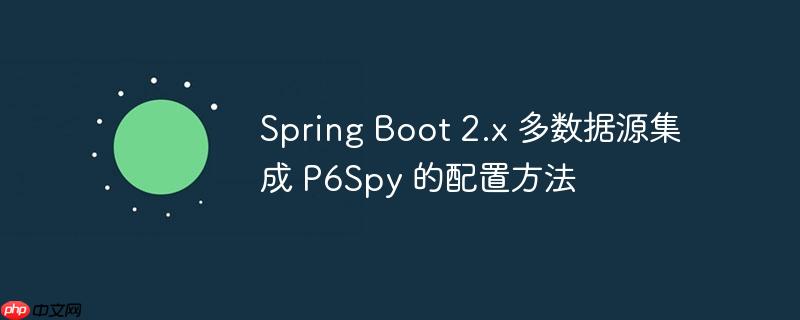 Spring Boot 2.x 多数据源集成 P6Spy 的配置方法
