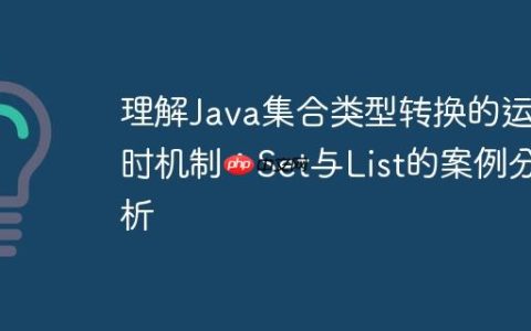 理解Java集合类型转换的运行时机制：Set与List的案例分析