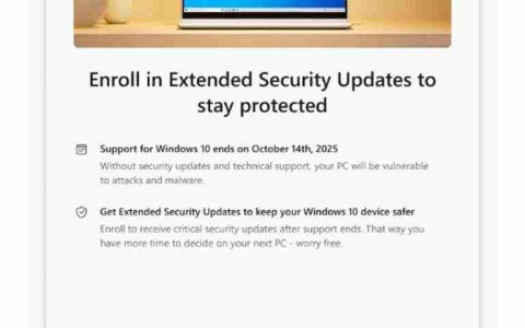Windows 10将于下个月停止支持 但用户可以花钱更新
