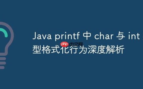 Java printf 中 char 与 int 类型格式化行为深度解析