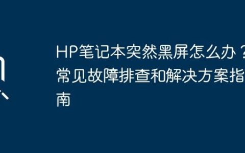 HP笔记本突然黑屏怎么办？常见故障排查和解决方案指南