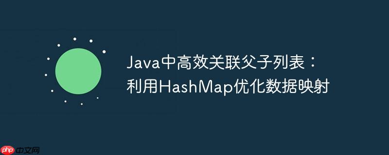 java中高效关联父子列表:利用hashmap优化数据映射