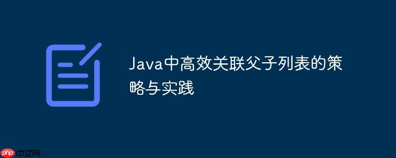 Java中高效关联父子列表的策略与实践