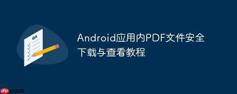 Android应用内PDF文件安全下载与查看教程