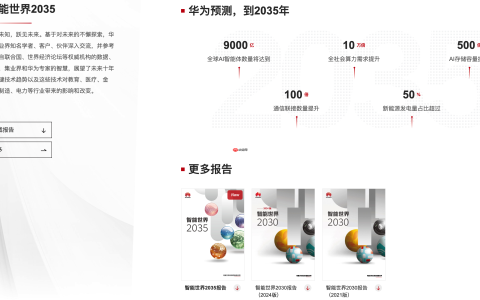 华为发布面向智能世界 2035 十大技术趋势，全社会算力总量将增长 10 万倍