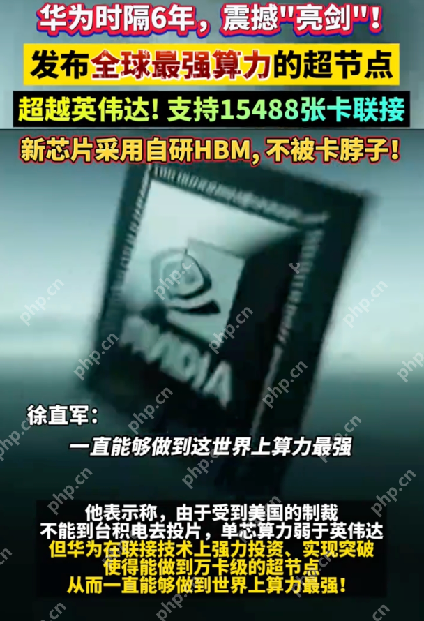 华为发布全球最强算力的超节点:超越英伟达,支持15488张卡联接 - 创想鸟