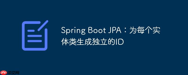 spring boot jpa:为每个实体类生成独立的id
