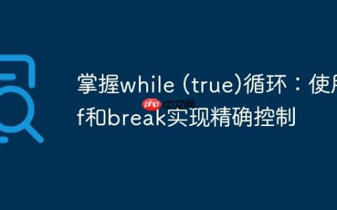 掌握while (true)循环：使用if和break实现精确控制