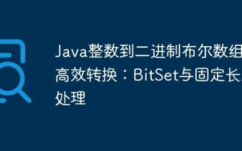 Java整数到二进制布尔数组的高效转换：BitSet与固定长度处理