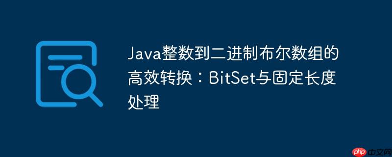 Java整数到二进制布尔数组的高效转换：BitSet与固定长度处理