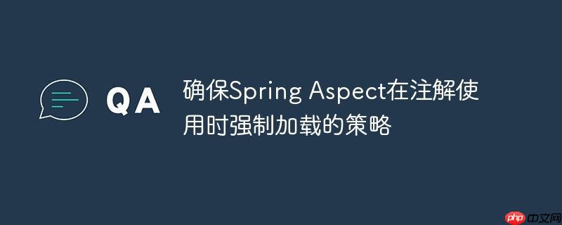 确保Spring Aspect在注解使用时强制加载的策略
