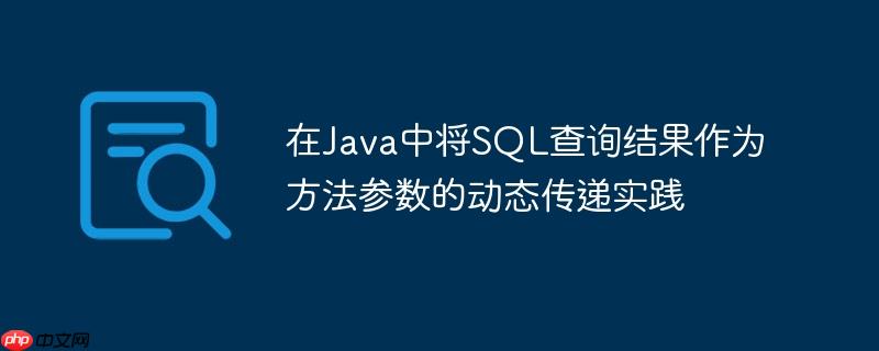 在Java中将SQL查询结果作为方法参数的动态传递实践