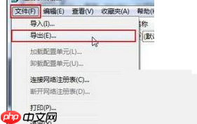 怎么导出注册表信息 Win7注册表的备份方法
