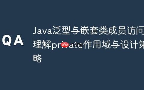 Java泛型与嵌套类成员访问：理解private作用域与设计策略