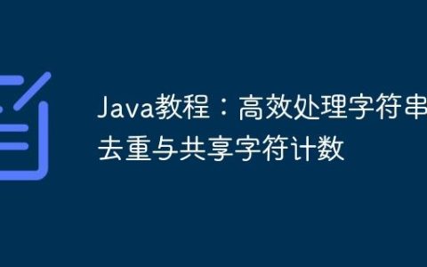 Java教程：高效处理字符串去重与共享字符计数