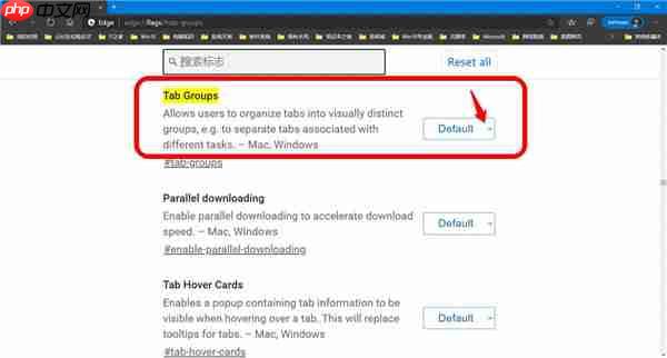 Win10怎么使用Tab Groups标签分组批量管理页面?