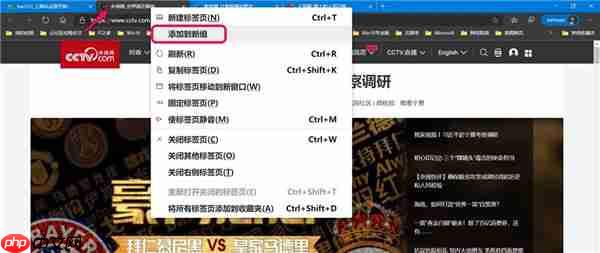 Win10怎么使用Tab Groups标签分组批量管理页面?