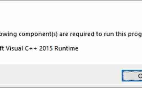 Win10电脑运行程序缺少Microsoft Visual C++ 2015 Runtime怎么办