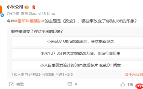 雷军年度演讲主题是《改变》 官方发起投票：哪些事改变了你对小米的印象