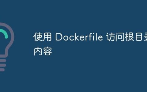 使用 Dockerfile 访问根目录内容