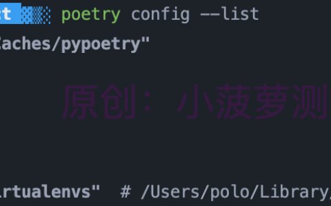 Python – poetry（3）配置项详解