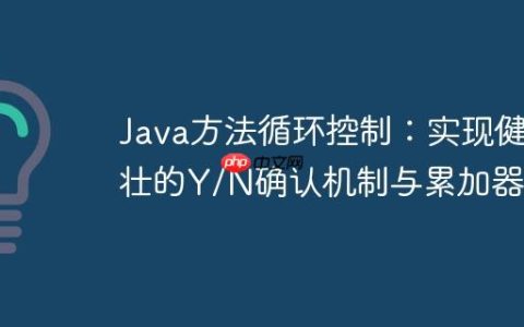 Java方法循环控制：实现健壮的Y/N确认机制与累加器