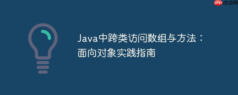 Java中跨类访问数组与方法:面向对象实践指南