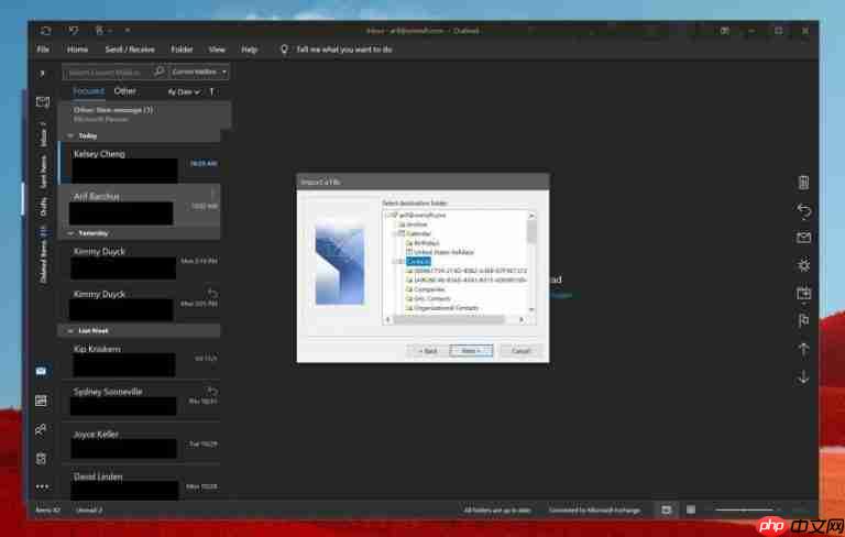 Win10如何将联系人导入Outlook?