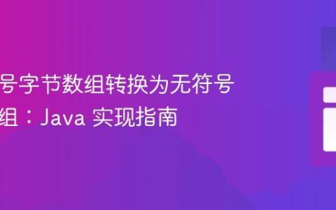 将有符号字节数组转换为无符号整数数组：Java 实现指南
