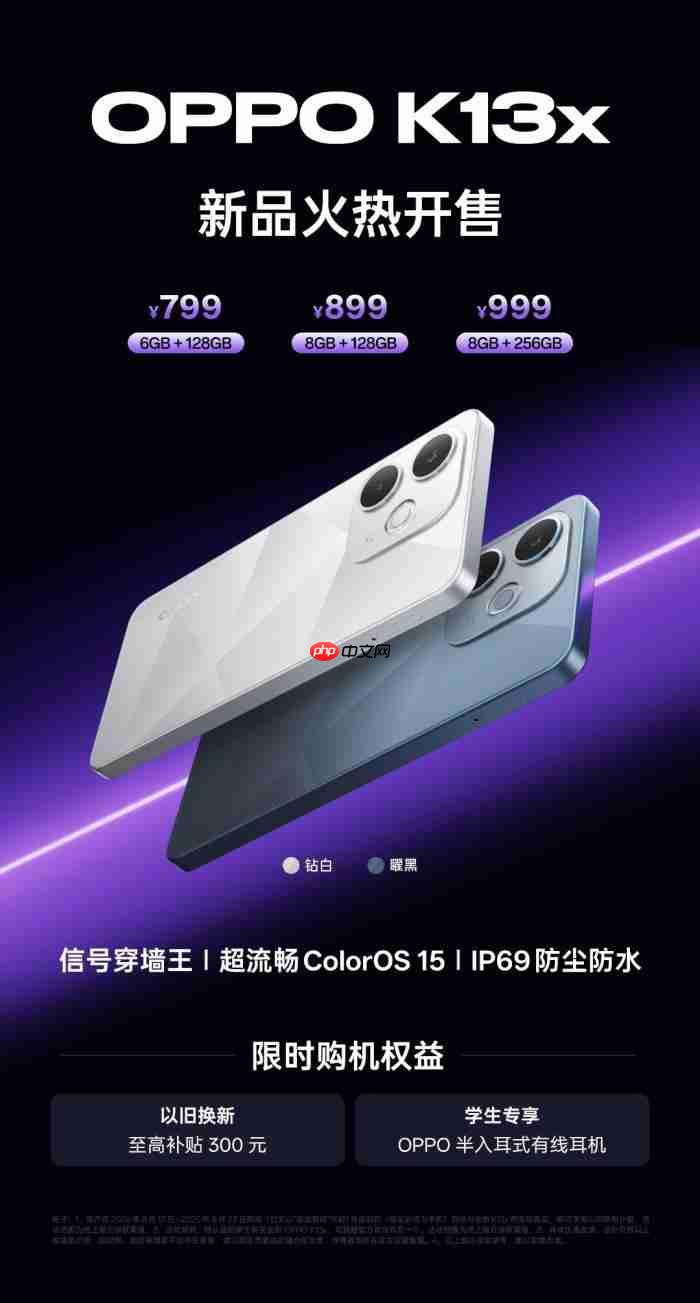 OPPO K13s/K13x 双机齐发:高能户外模式,出行更安心!