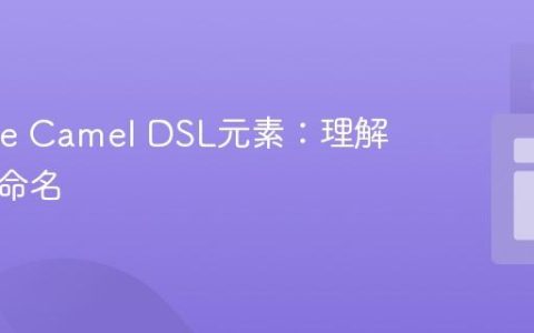 Apache Camel DSL元素：理解与恰当命名