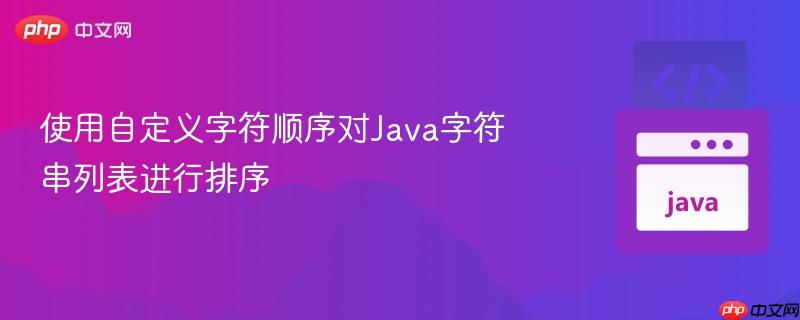 使用自定义字符顺序对java字符串列表进行排序