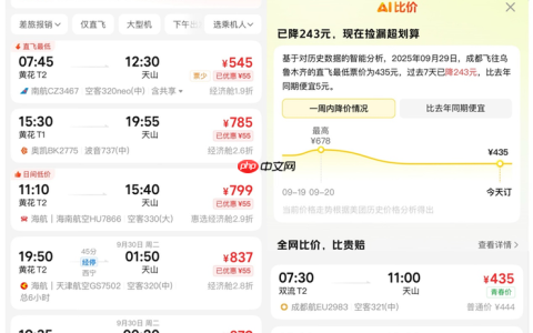 国庆假期美团旅行上线机票AI比价，帮用户解决“比价困难症”