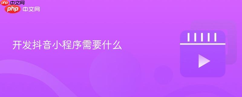 开发抖音小程序需要什么