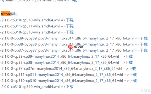 [python]windows上通过whl文件安装triton模块