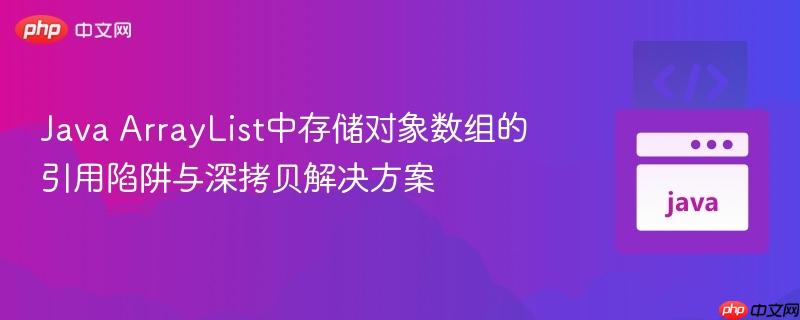 Java ArrayList中存储对象数组的引用陷阱与深拷贝解决方案