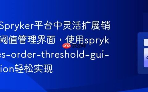 如何在Spryker平台中灵活扩展销售订单阈值管理界面，使用spryker/sales-order-threshold-gui-extension轻松实现