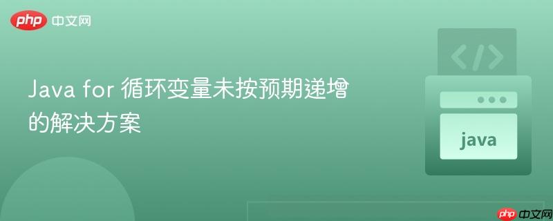 java for 循环变量未按预期递增的解决方案