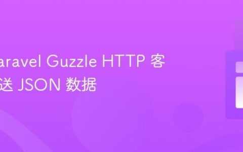 使用 Laravel Guzzle HTTP 客户端发送 JSON 数据
