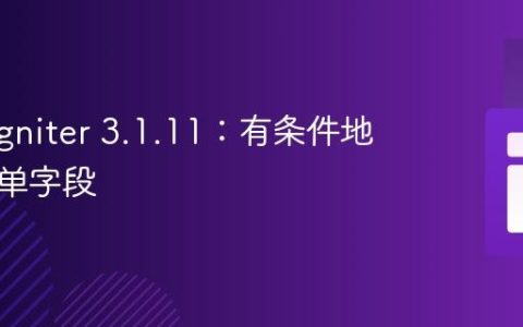 CodeIgniter 3.1.11：有条件地验证表单字段