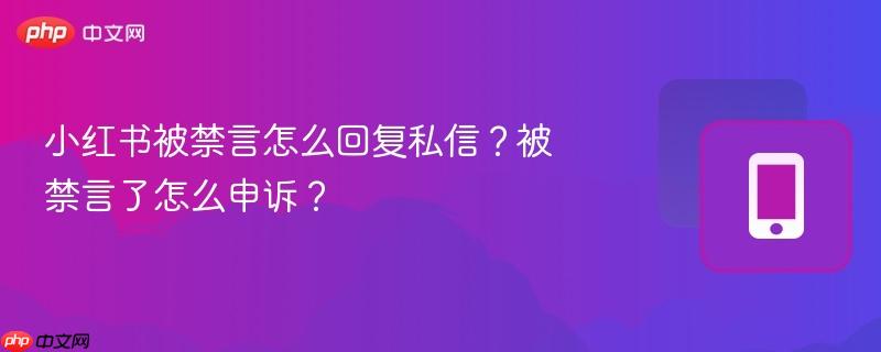 小红书被禁言怎么回复私信?被禁言了怎么申诉?