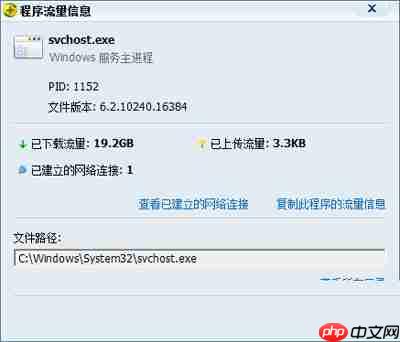 Win10系统的Svchost.exe为什么那么占网速?