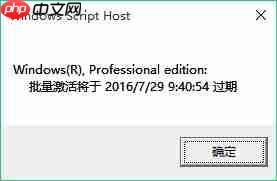 Win10批量激活怎么查看天数?