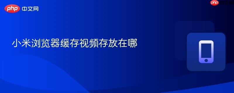 小米浏览器缓存视频存放在哪