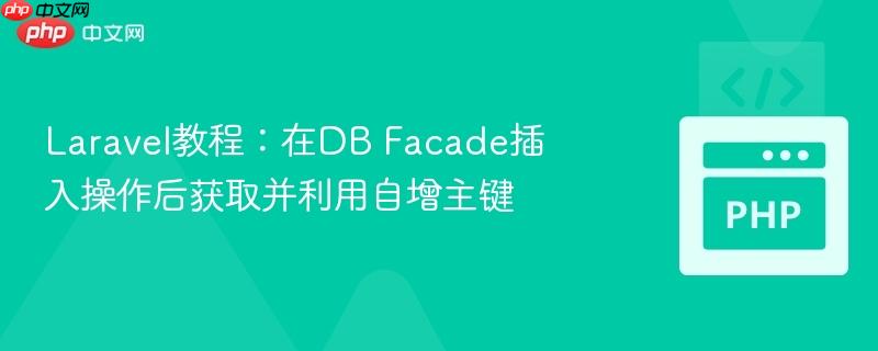 laravel教程:在db facade插入操作后获取并利用自增主键