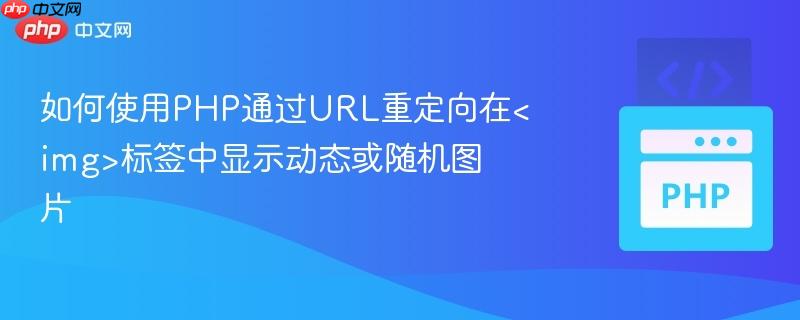 如何使用PHP通过URL重定向在标签中显示动态或随机图片