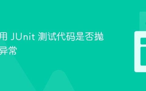 如何使用 JUnit 测试代码是否抛出特定异常