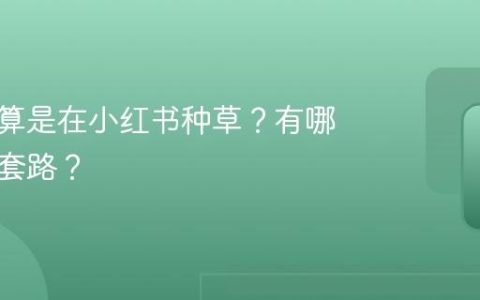 怎么样算是在小红书种草？有哪些常见套路？